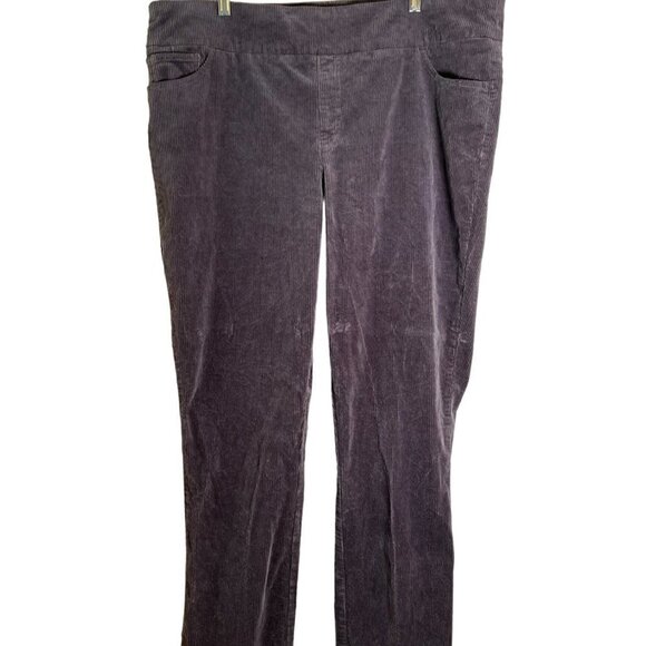 Denim & Company Pants - denim & Co. Women's 20W Tall Straight Leg Grey Cord Pants
